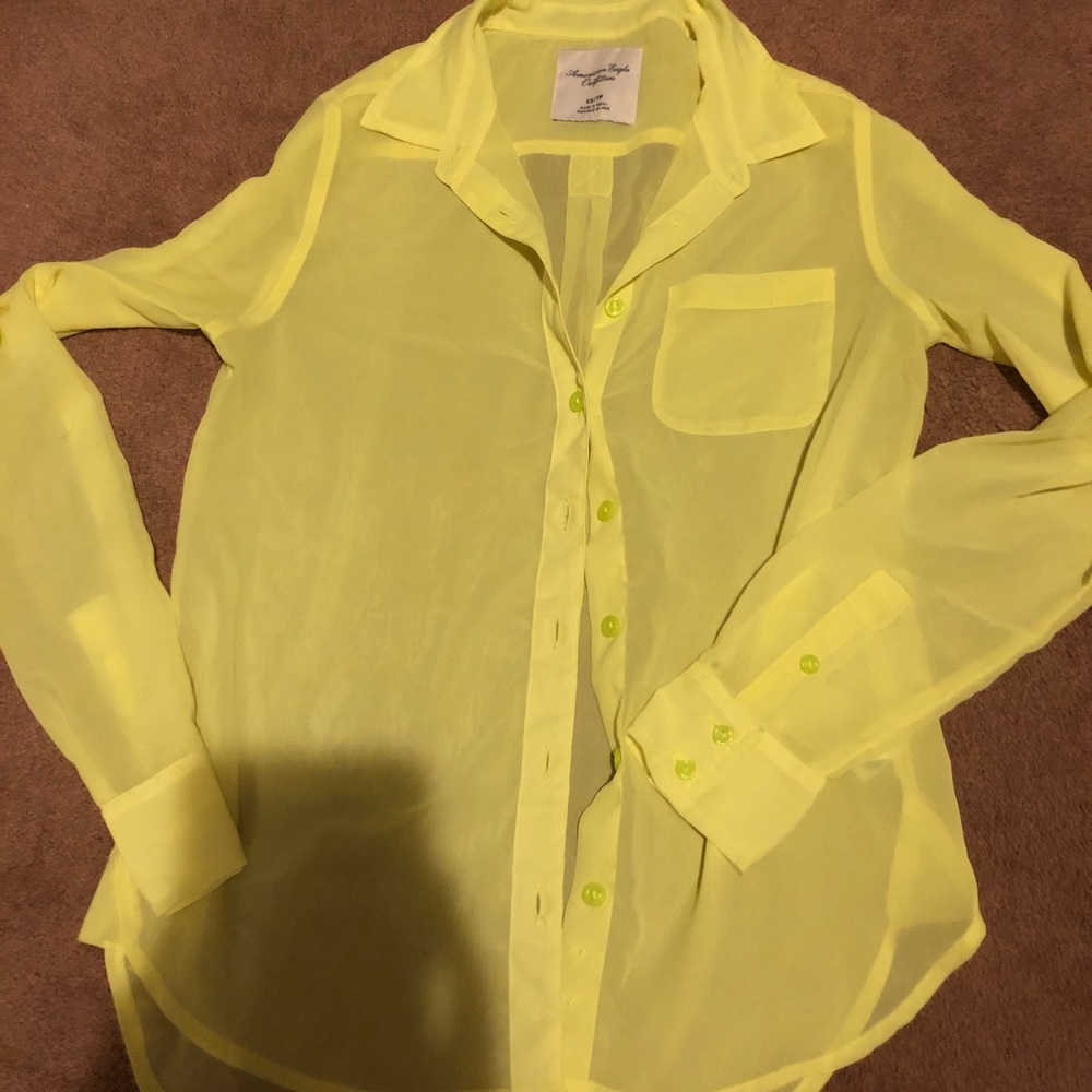 Vintage American Eagle Neon Dress Top